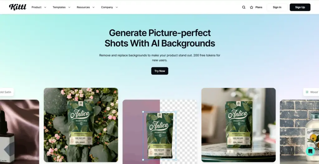 Kittl AI商品背景ジェネレーター