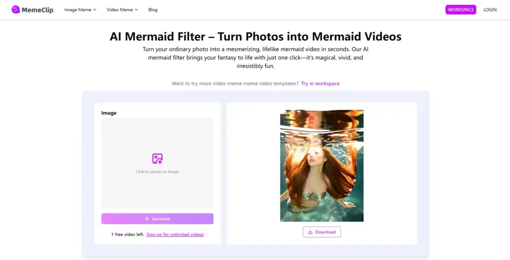 Memeclip.ai - ミーム動画作成に特化したシンプルツール