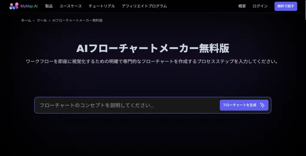 MyMap.AI フローチャートメーカー