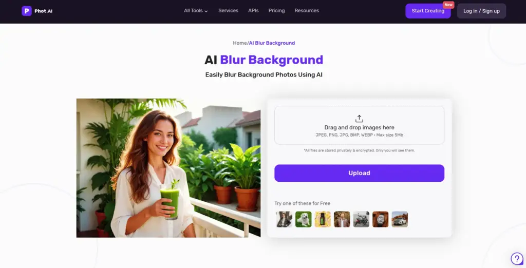 Phot.ai - AI背景ぼかし