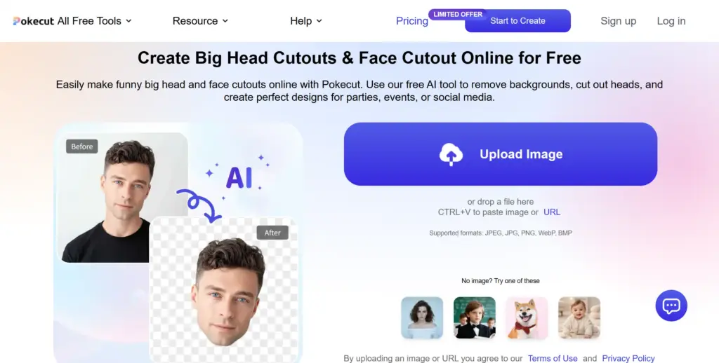 Pokecut ビッグヘッドカットアウト＆顔カットアウト作成