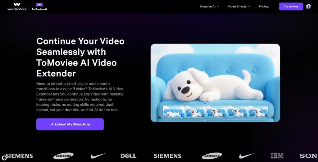 ToMoviee AI 動画延長