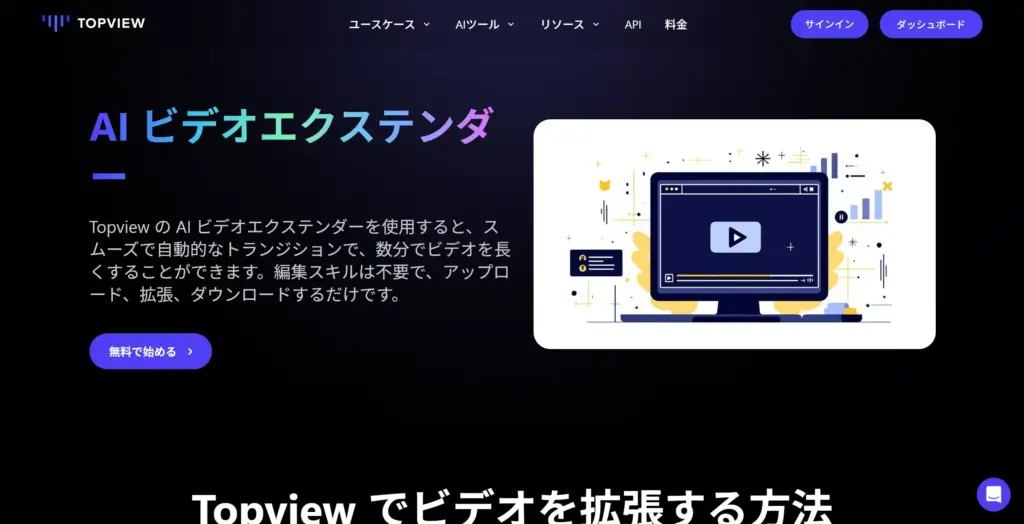 TopView AI ビデオエクステンダー