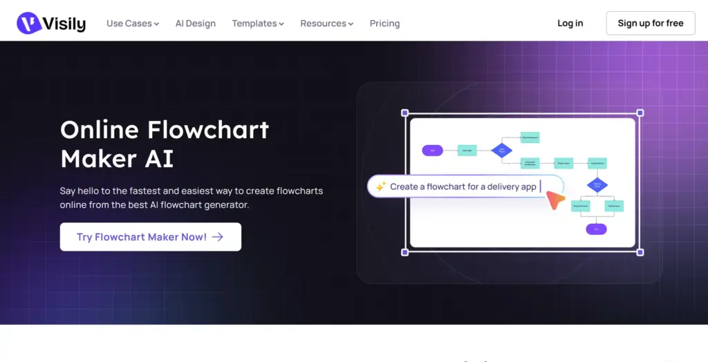 Visily AIオンラインフローチャートメーカー