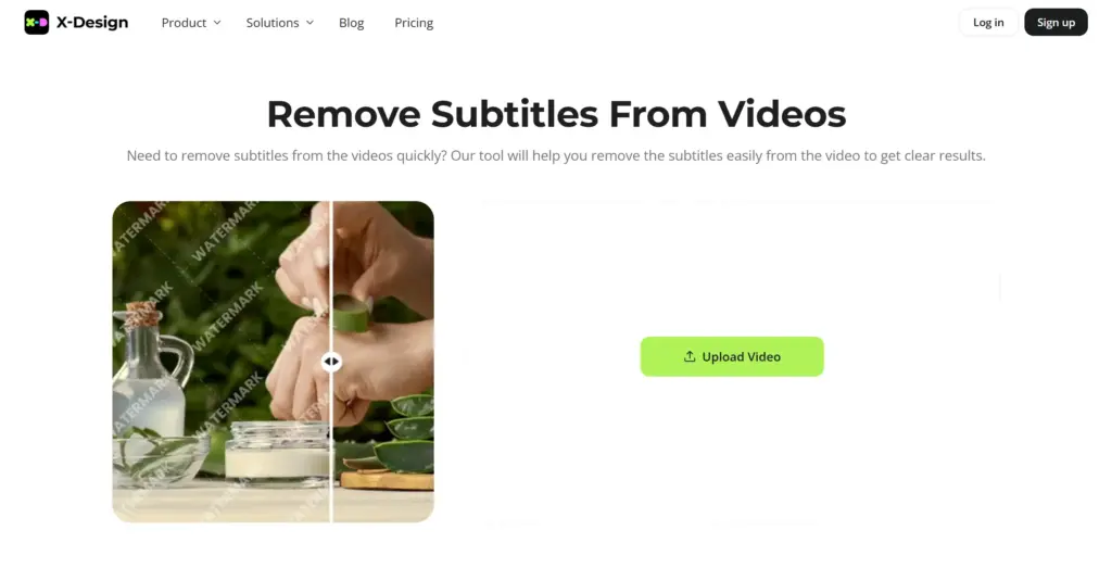 X-Design 動画から字幕を削除