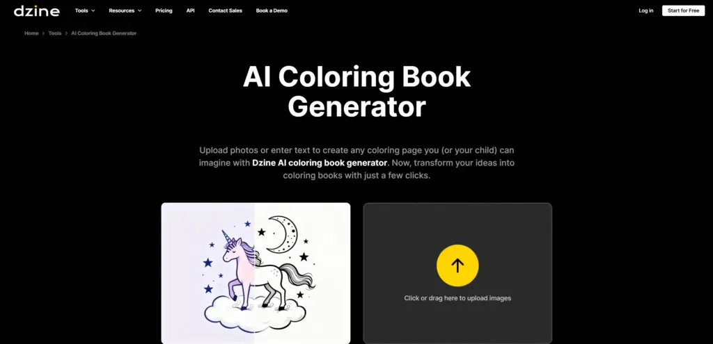 dzine.ai AI塗り絵ジェネレーター