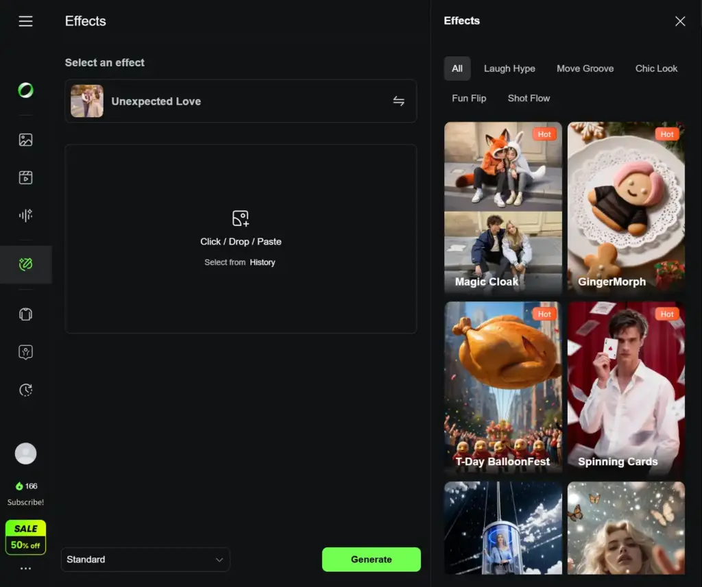 Kling AI動画エフェクト
