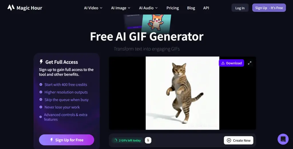 MagicHour AI GIFジェネレーター