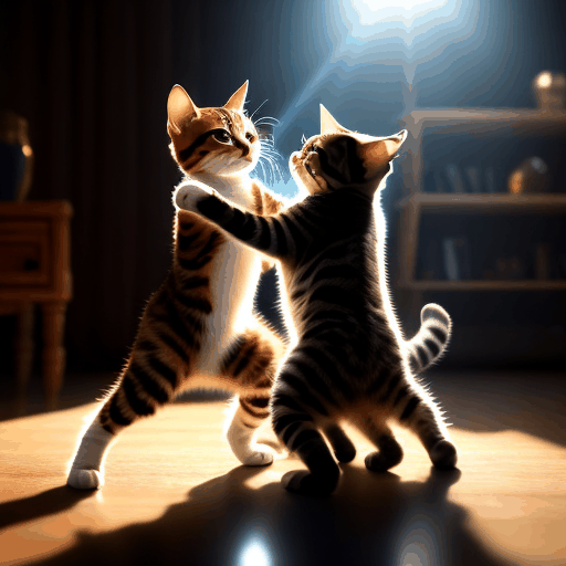 Picsart AI GIFジェネレーター - 猫がダンスしている