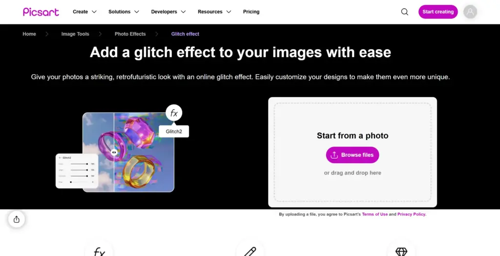 Picsart - 定番加工アプリのグリッチ機能