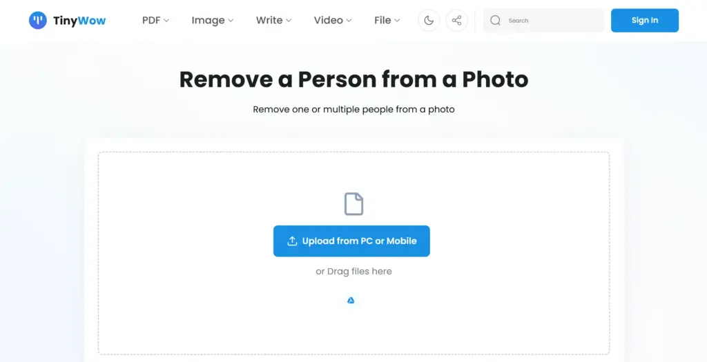 TinyWow - 完全無料・登録不要の神サイト