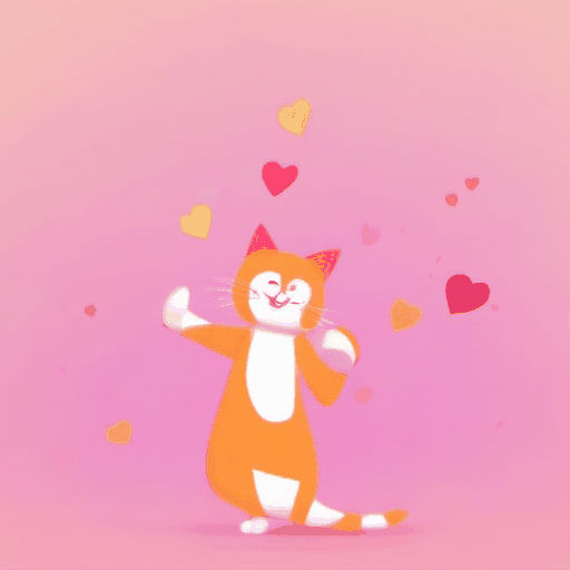 Vondy AI GIF作成 - 猫がダンスしている