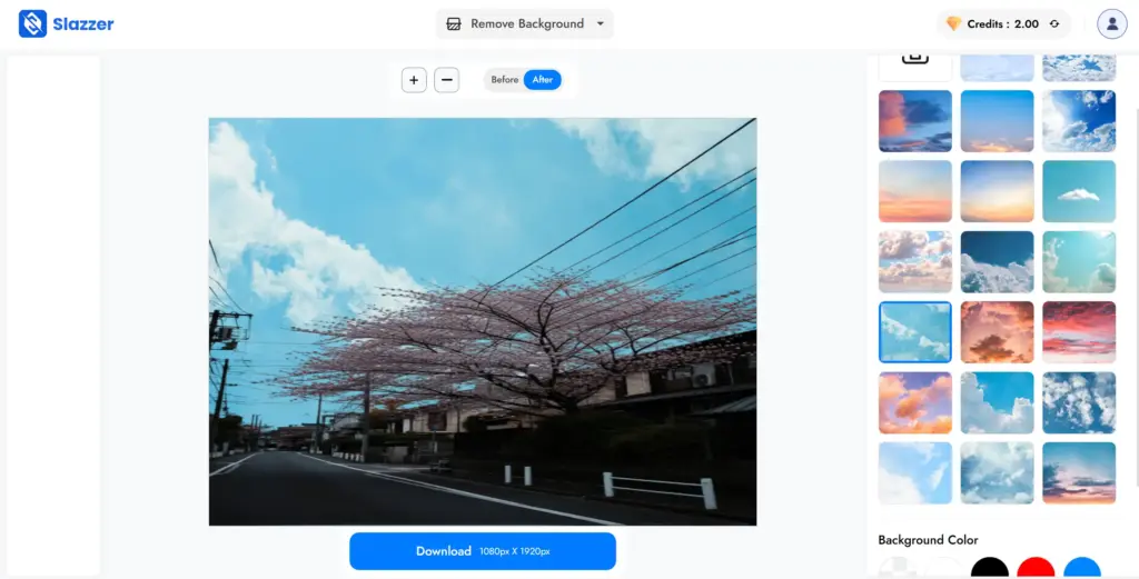 Slazzer 青空加工インターフェース